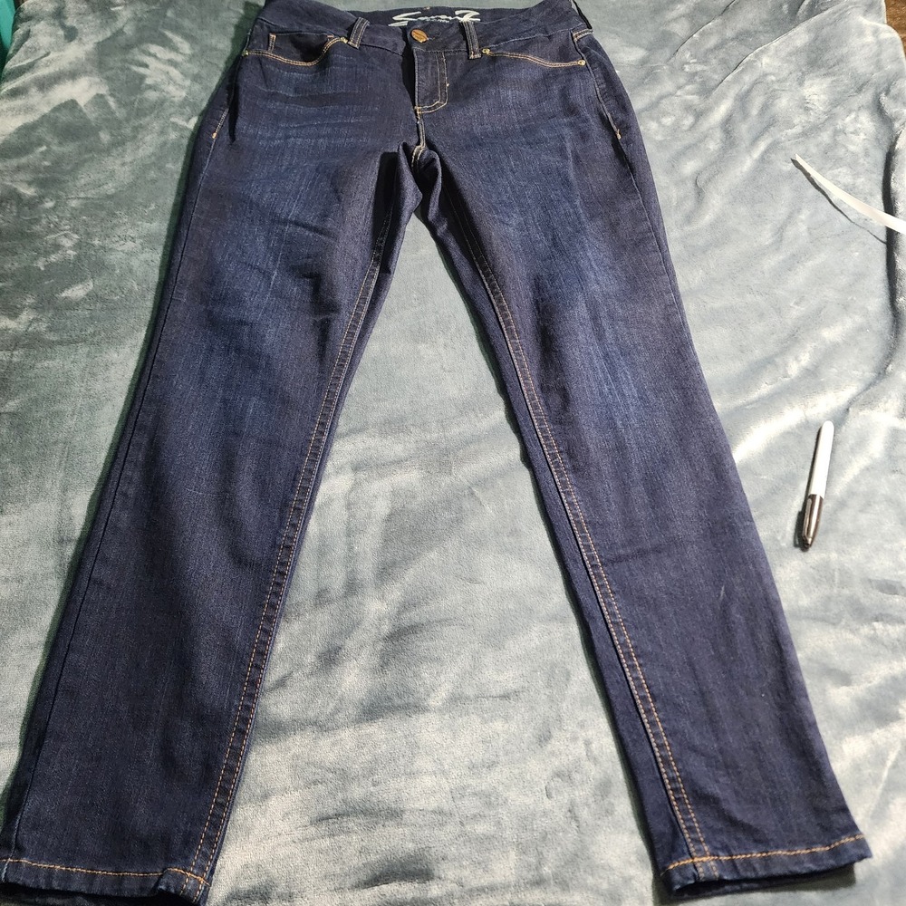 Seven 7 Womens Jeans Blue Size 12 Skinny‎